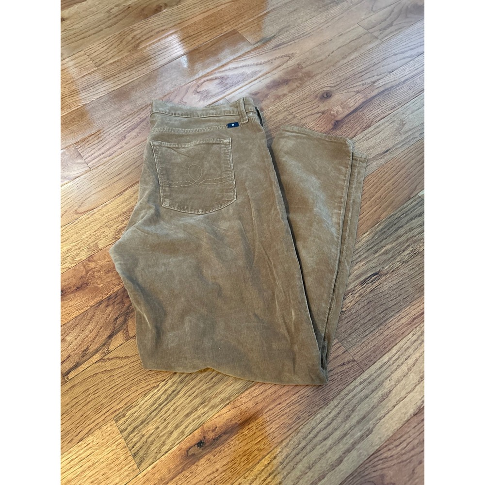 Lucky Brand Sofia Skinny Corduroy Pants Tan Camel 14/32 Mid Rise Trousers